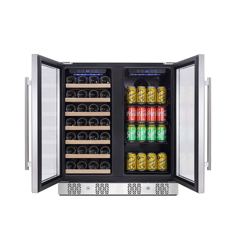 dual zone beverage and wine cooler