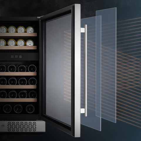 wine refrigerator dual zone