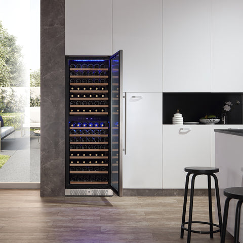 dual temp wine fridge