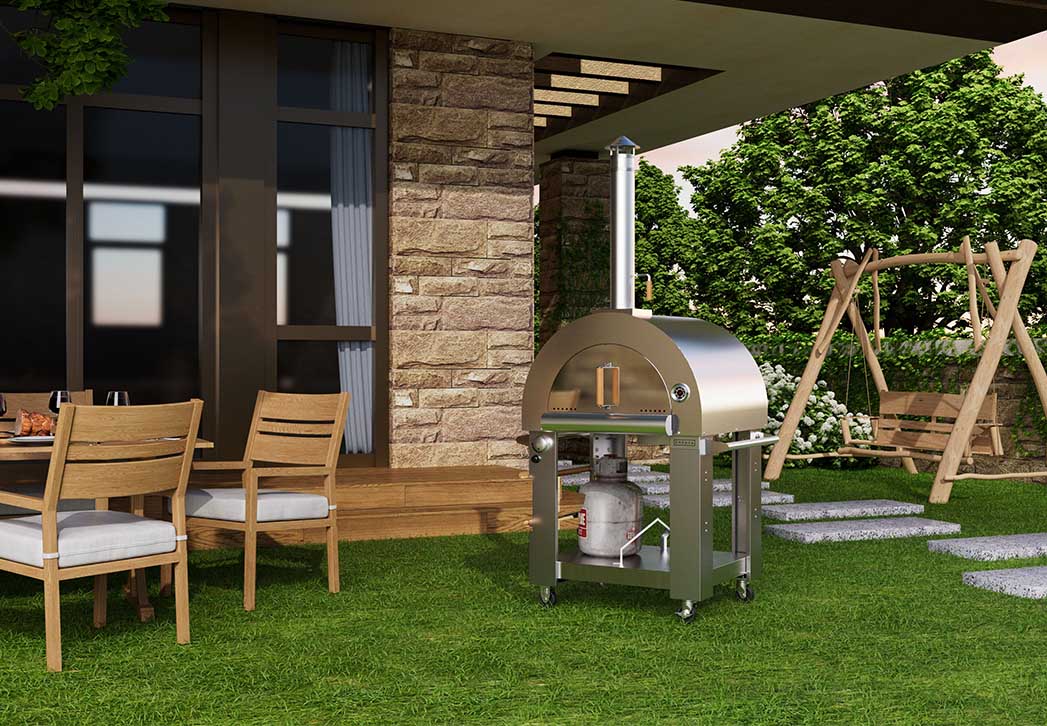 Empava Propane Tank Burning Outdoor Pizza Oven with Accessories in Stainless Steel EMPV-PG03