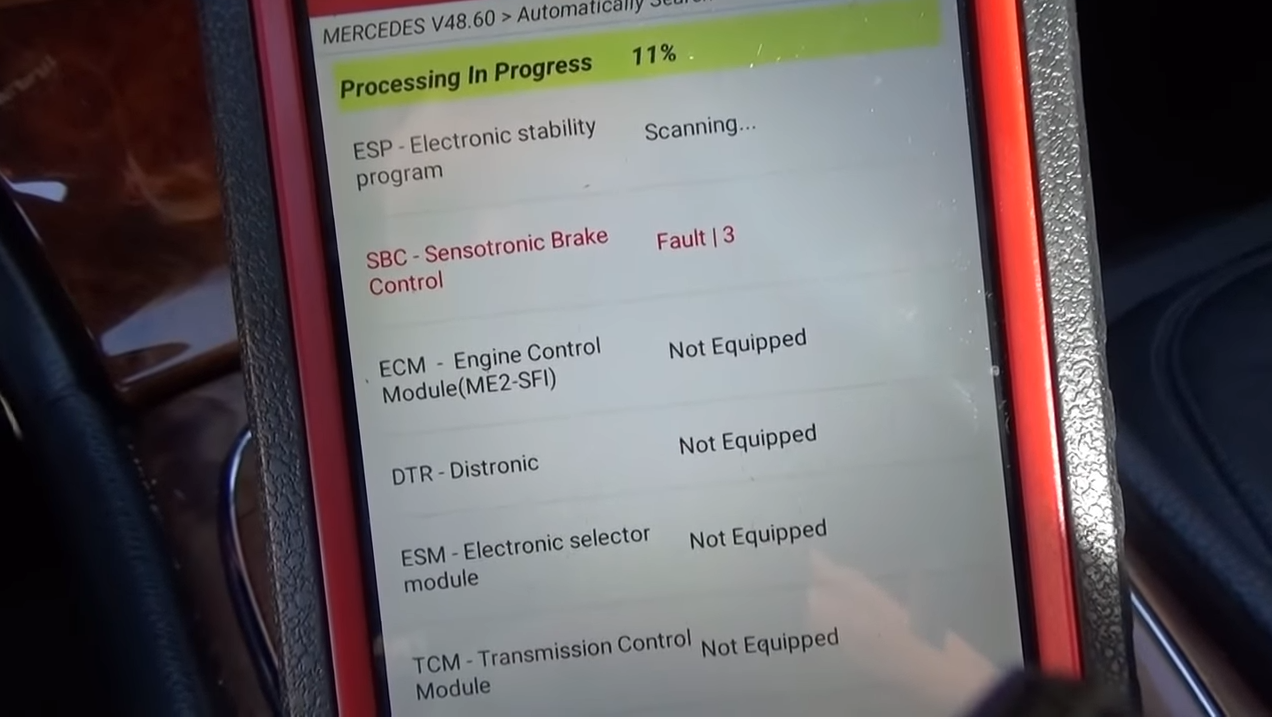 Mercedes SBC fault