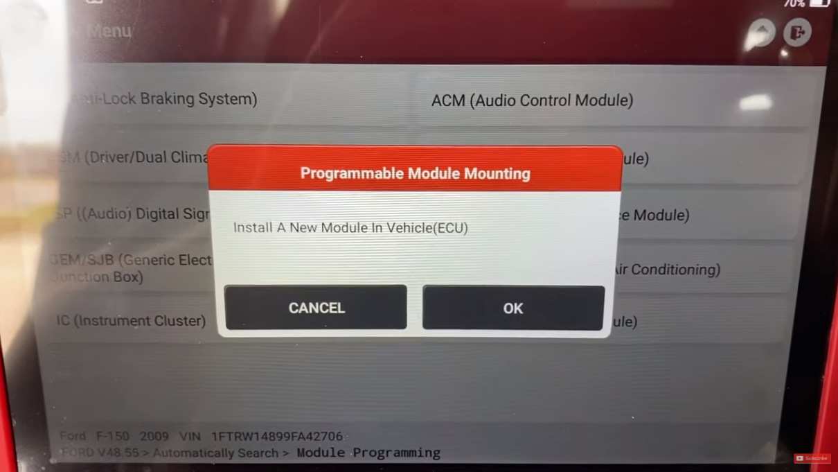 install a new abs module