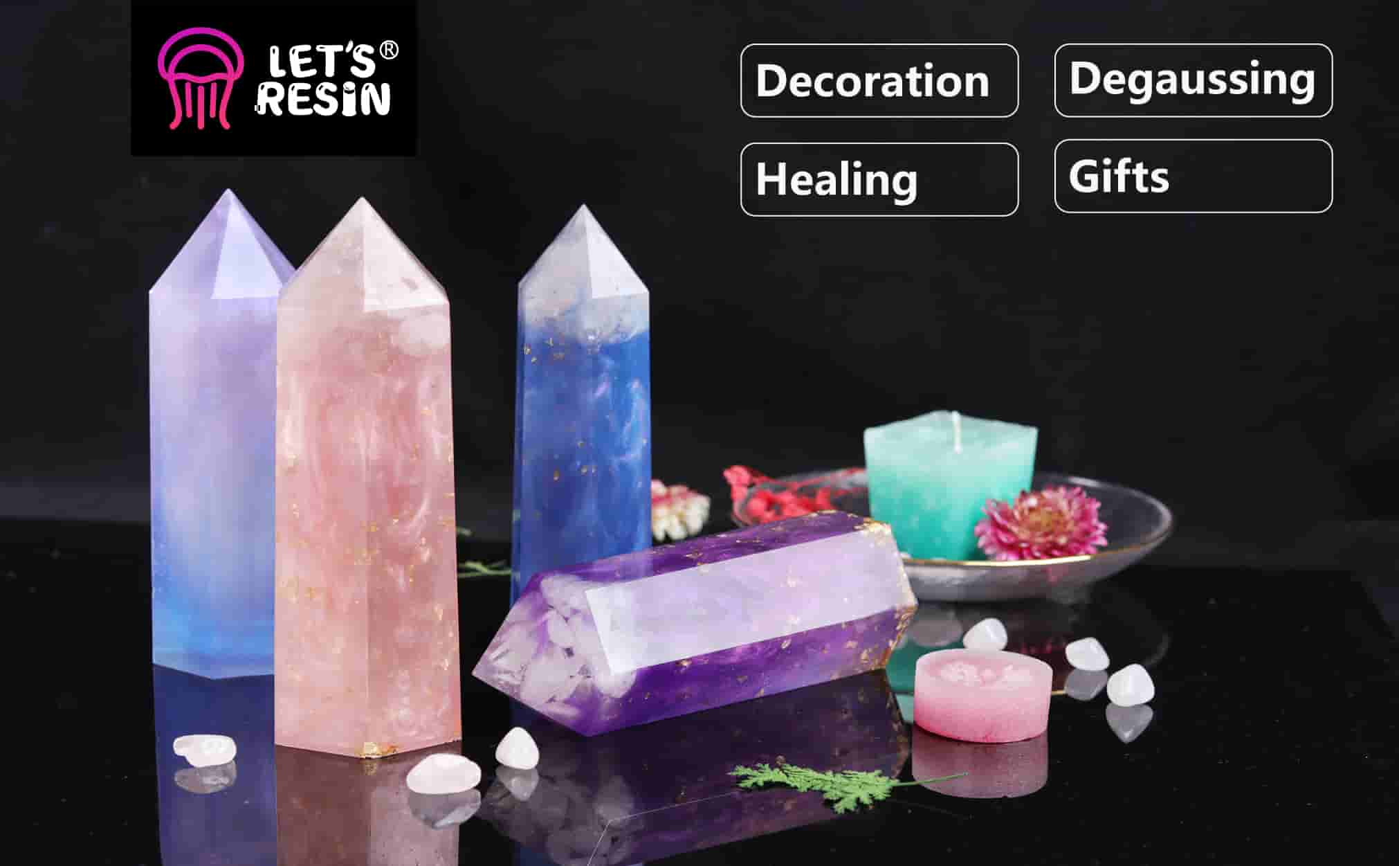 Epoxy Resin Crystal Mold Set - 3 Beautiful Crystal Casting Epoxy Molds are  used to create crystal art, custom countertops, custom wall designs,  wedding decorations, and more: Best Decorative Concrete Training and