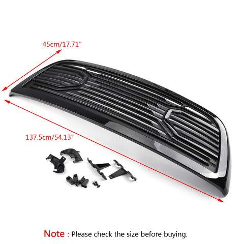 Big Horn Black Packaged Grille Replacement Shell For 10-18 RAM 2500/3500 Generic