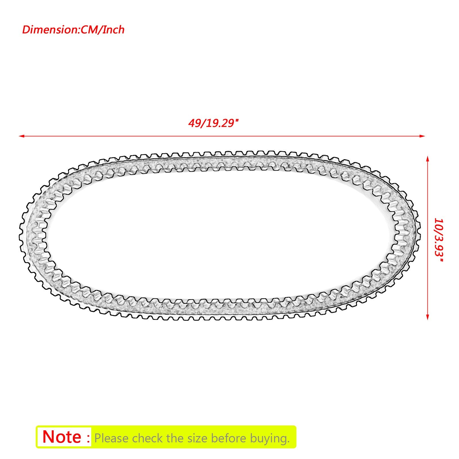 Drive Belt For Polaris 3211154 Snowmobile Indy 550 LXT ADVENTURE VOYAGEUR 14-18 Generic