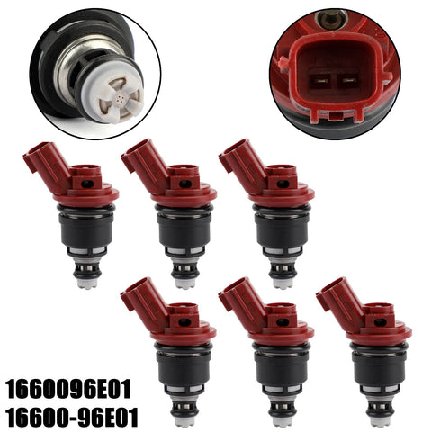 Set of 6 Fuel Injectors Fit For Infiniti I30 96-99 Nissan Maxima 92-99 1660096E01