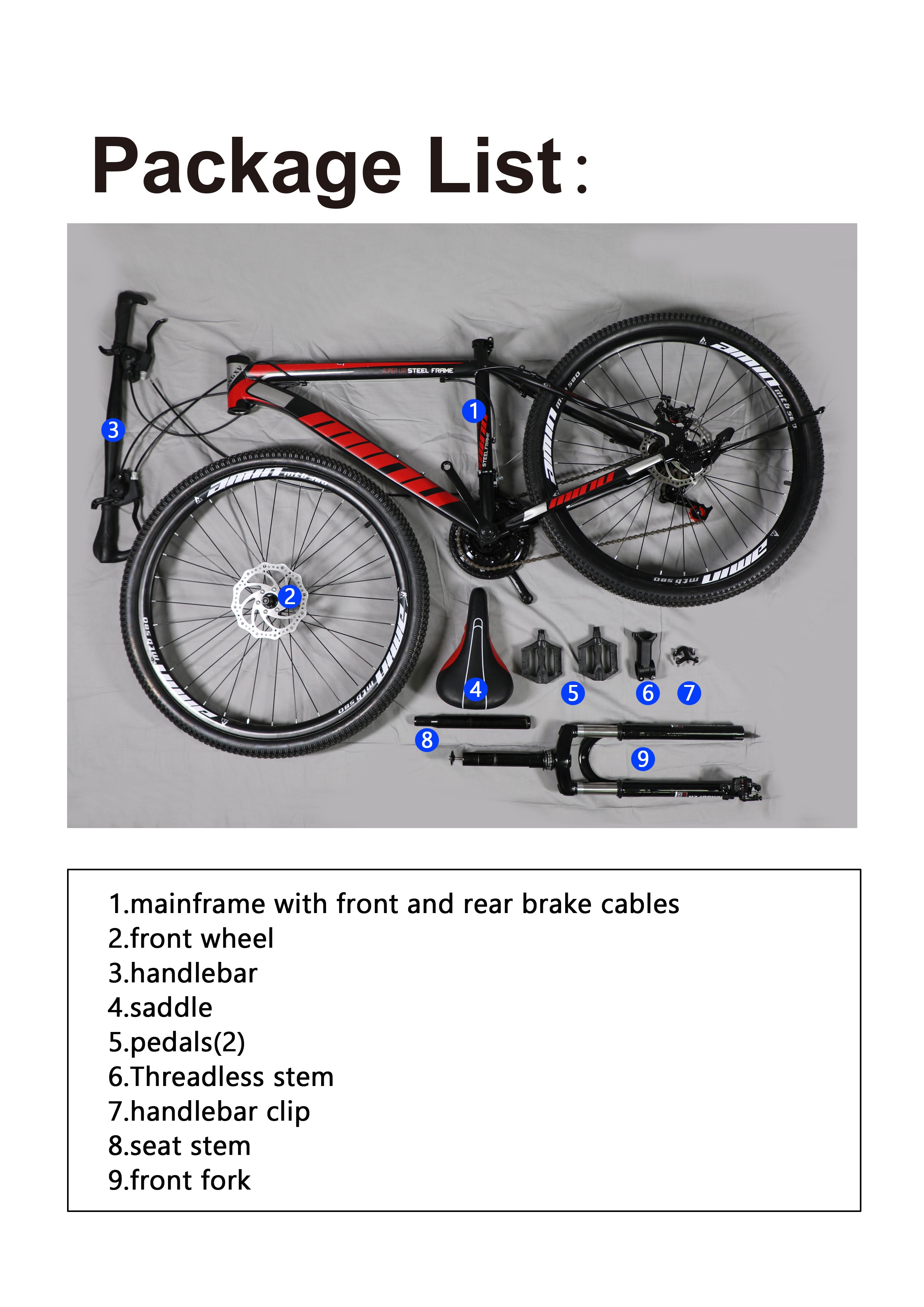 26'' Mountain Bike Installation Instructions