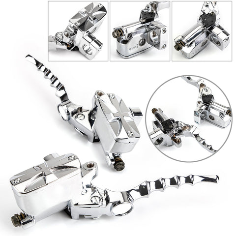 1'' 25cm Skull Hydraulic Brake Master Cylinder Clutch Levers For Honda Harley Generic