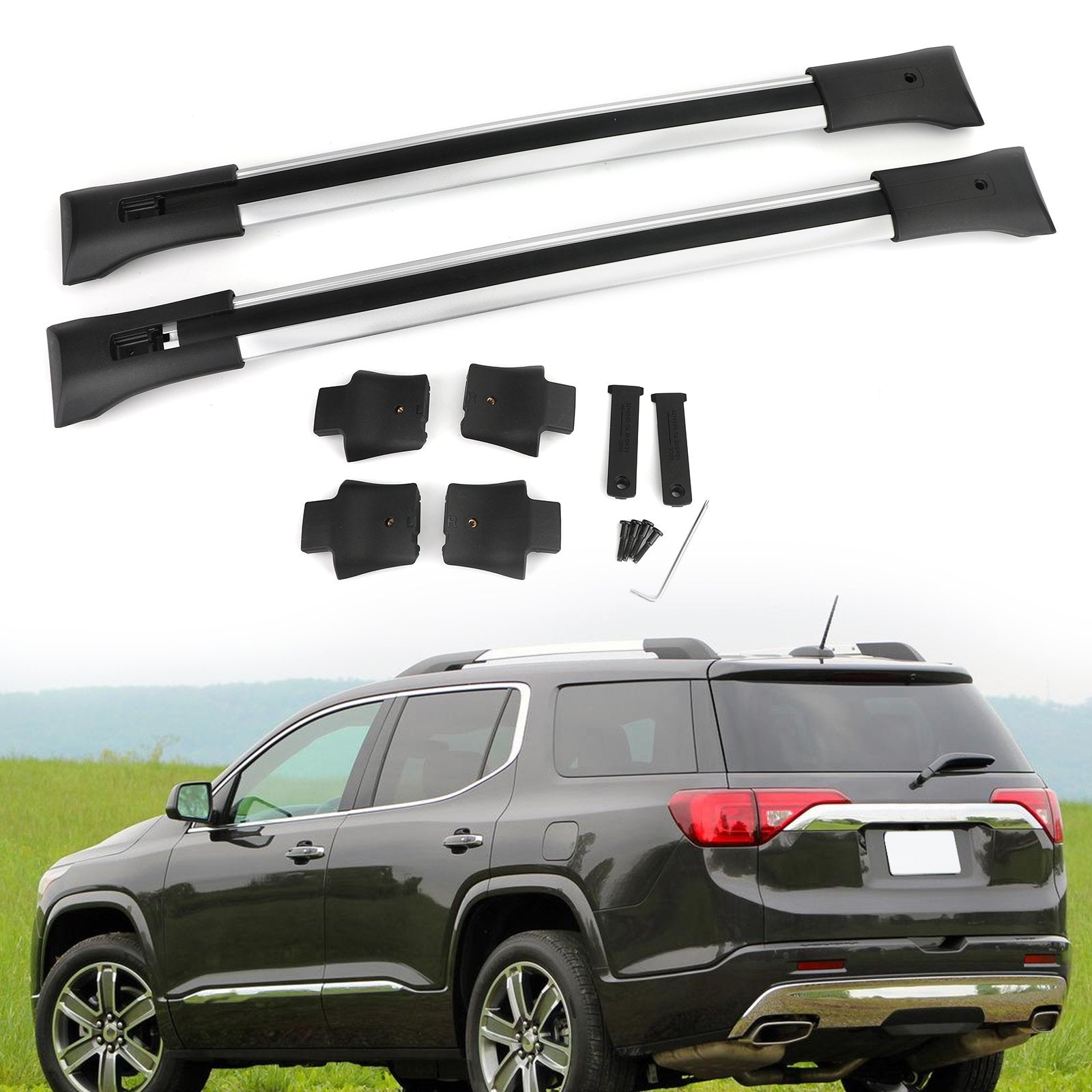 Roof Rack Cross Rail Package Silver 84130842 Fits For GMC Acadia GM