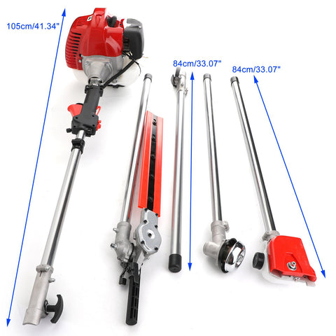 5 en 1 52cc essence taille-haie tronçonneuse débroussailleuse scie à poteau outils d'extérieur