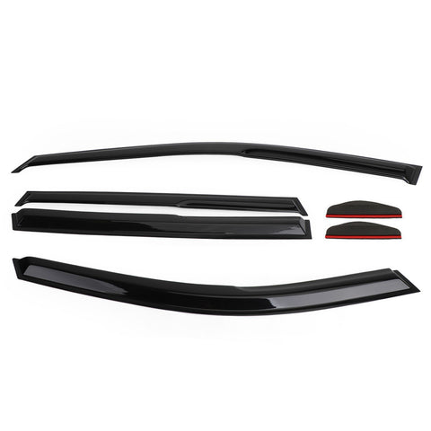 Car Window Sun Rain Guard Visors Kit 6PCS For Hyundai Accent 2012-2017 Generic