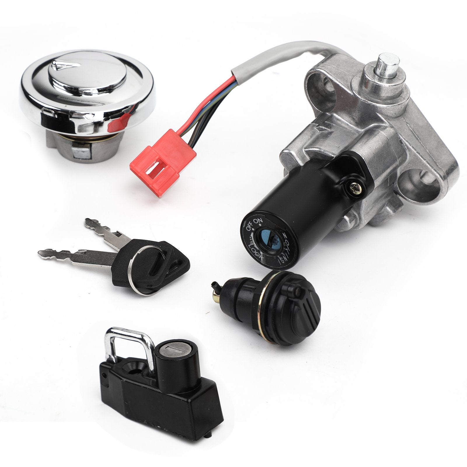 Lock Set w/Key for Yamaha XVS 1100 650 4TR-82021-00 4TR-82501-00 4TR-82501-01 Generic