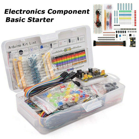 Electronics Component Basic Starter Kit w/830 Tie-Points Breadboard Resistor