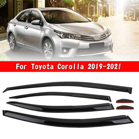 Car Window Sun Rain Guard Visors Kit 6PCS For Toyota Corolla 2019-2021 Generic