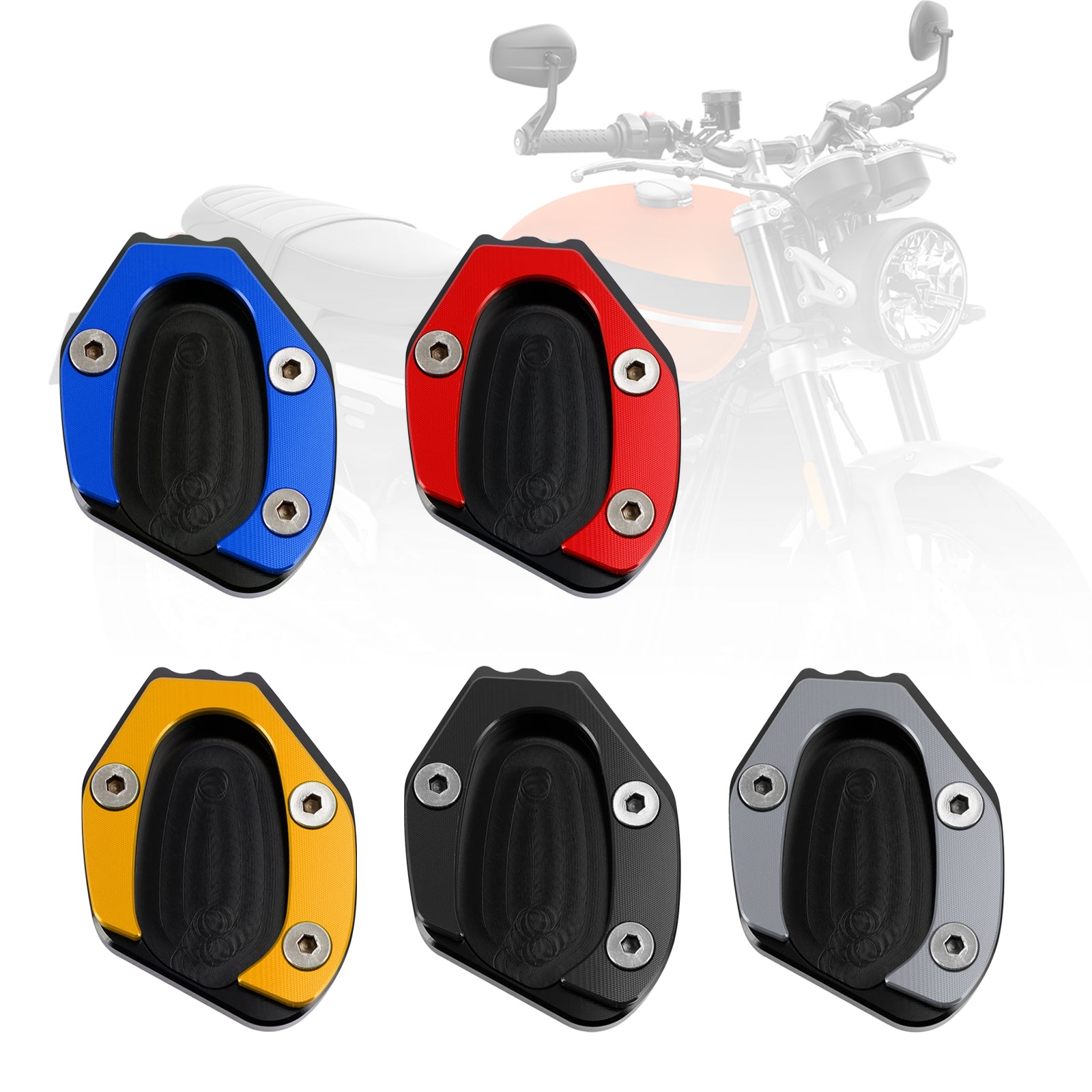 Kickstand Enlarge Plate Pad fit for speed twin 1200 2019-2021 thruxton 1200/R 2016-2019