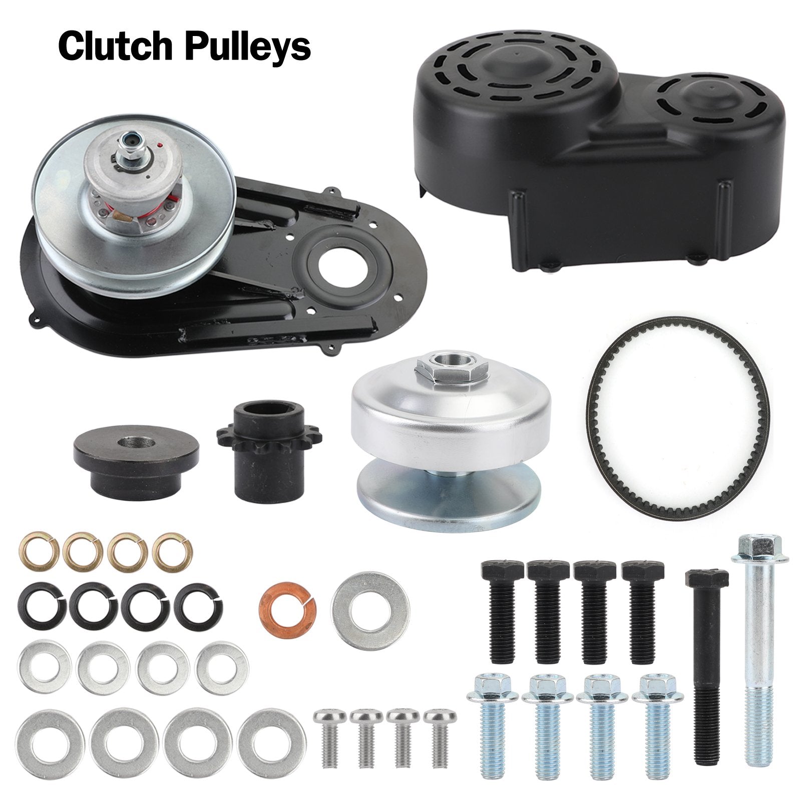 Clutch Pulleys Belt & Cover 40 Series Torque Converter Kit with Backplate