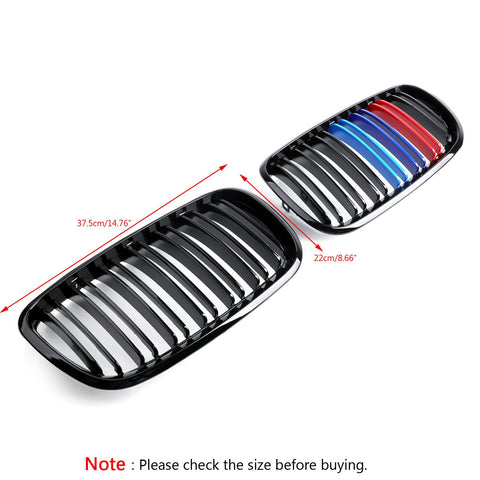 Front M-Color Kidney Grille Car Grills For BMW E70 X5 (2007-2013) E71 X6 (2008-2013)