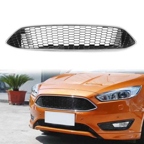 Front Bumper Grille ABS Gloss Black Honeycomb For Ford Focus (2015-16)