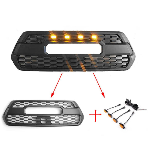 TRD Pro Grille + LED Lights for Tacoma 2016-2019 Matte Black PT228-35170
