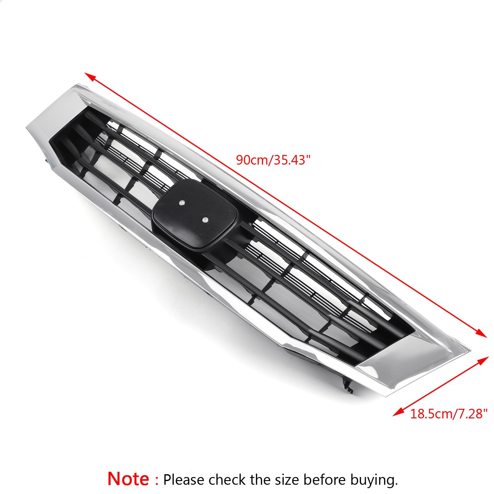 Accord 2008-2010 Honda Front Grill Replacement Grille Primed Black With Chrome Molding Trim Generic