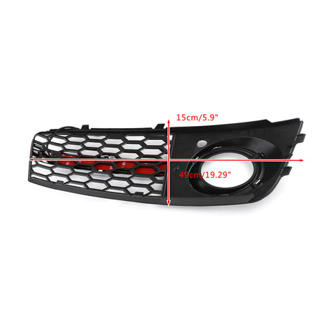 Flowing LED Honeycomb Mesh Grille Fog Light Turn Signal DRL For AUDI A4 B8 09-11