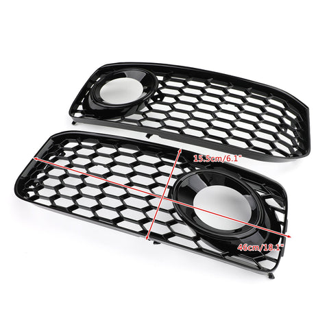 L+R Fog Light Grill Grille With Trim For Audi A5 S-Line S5 B8 RS5 2008-2012