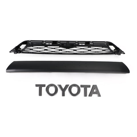 2 Piece Front Bumper Grille Grill Fit Toyota 4Runner TRD PRO 2020-2022 Black