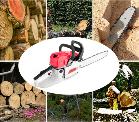 52CC 20'' Chain Saw Cutting Wood Aluminum Chain Saws Best Gasoline Chainsaws Red for Sale