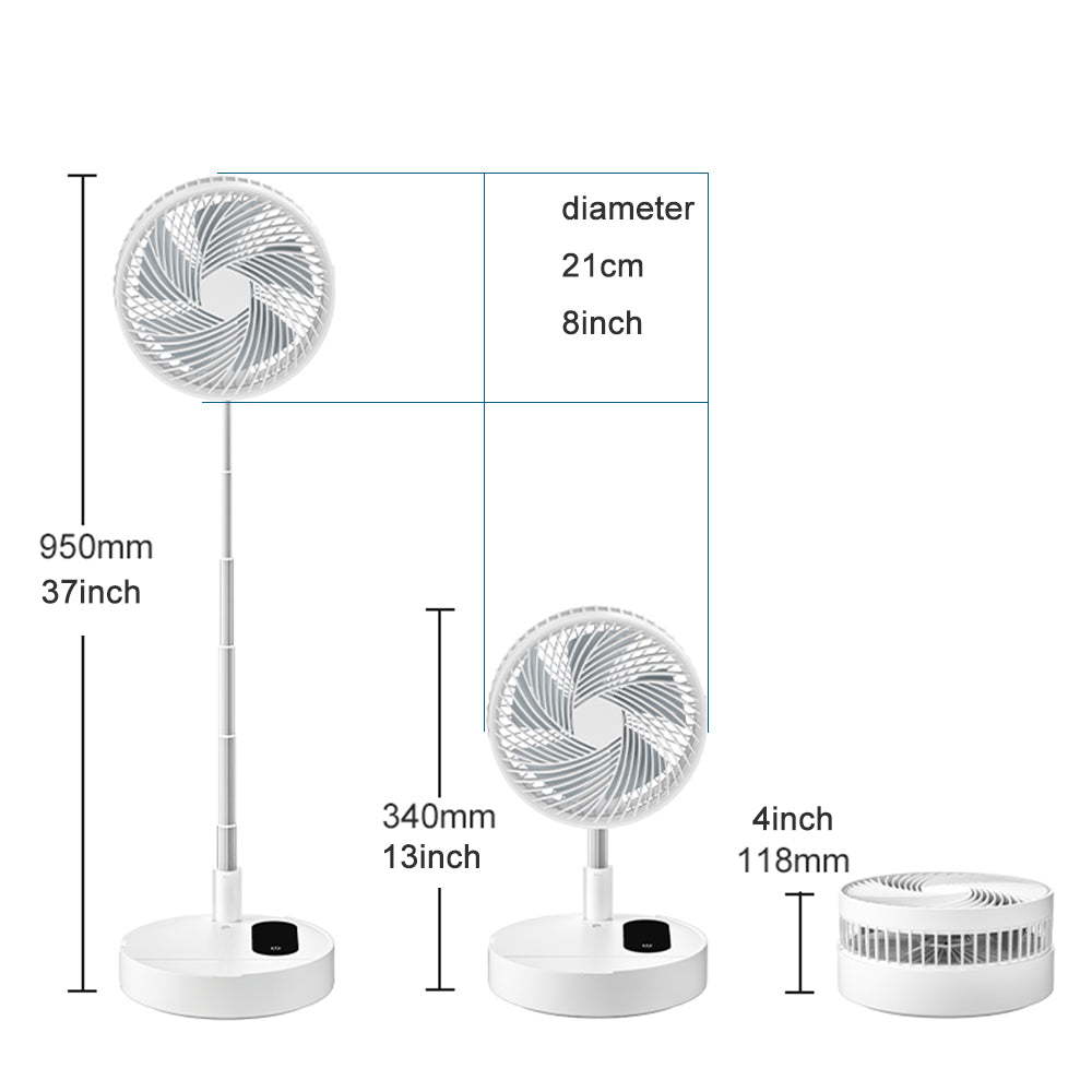 AC Fan Air Cooler Mini Folding Portable Bed&Desk Personal With Remote