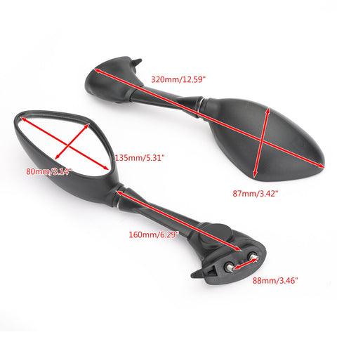 Motorcycle Black Rearview Side Mirrors For BMW S1000RR 2010-2018 HP4 2011-2015