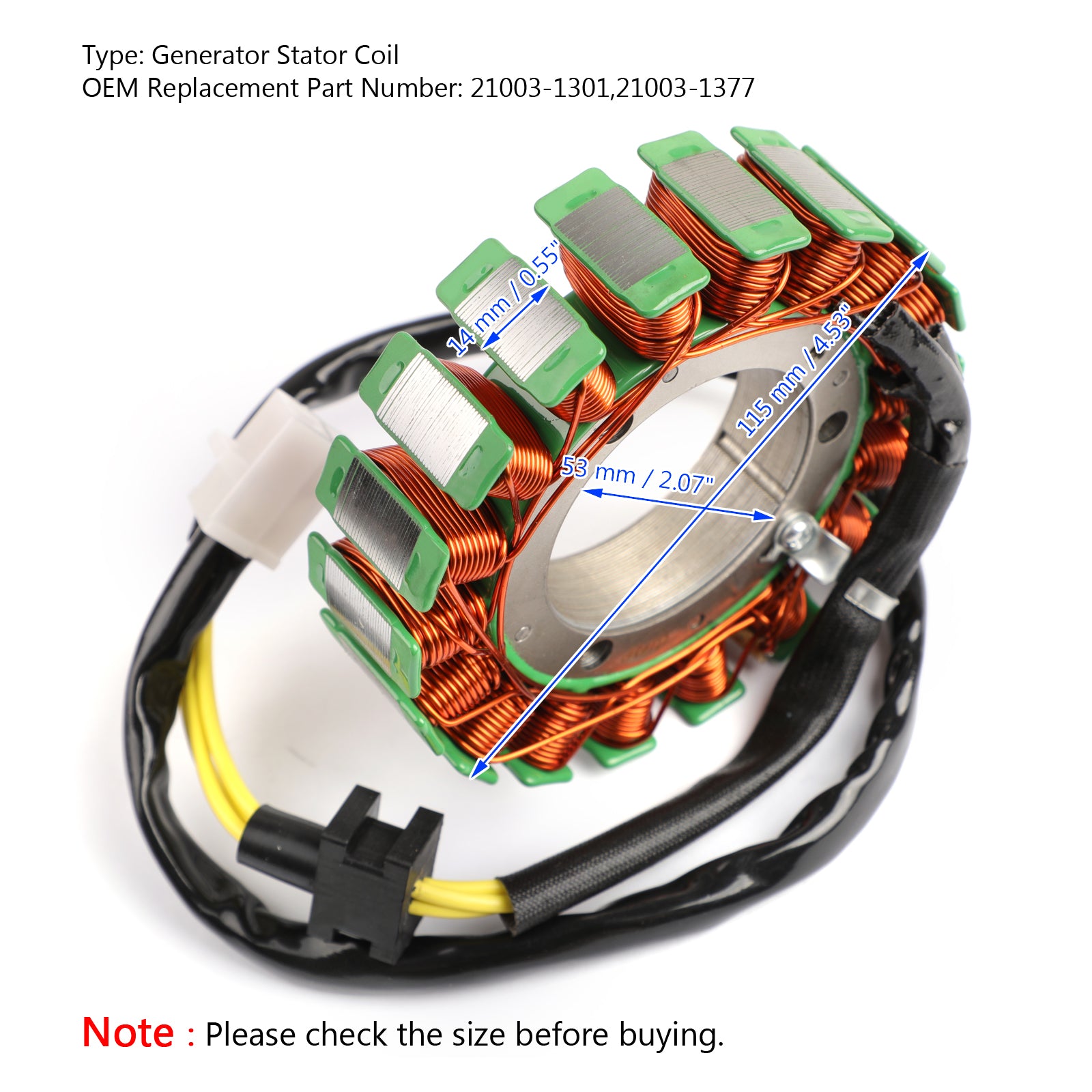 Generator Stator Coil Alternator Fit for Kawasaki Vulcan 1500 VN1500 Classic 1996-1998