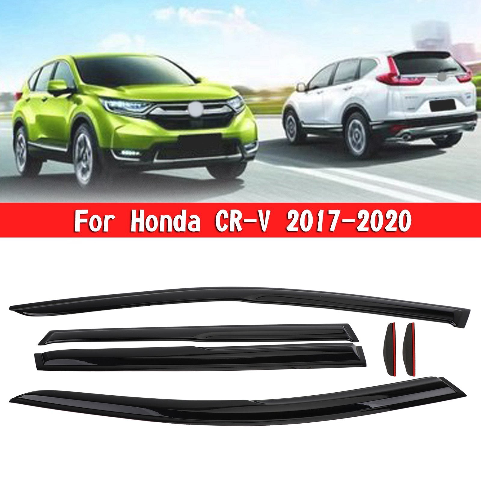Honda CR-V 2017-2020 6PCS Window Visors Sun Rain Deflector Guard