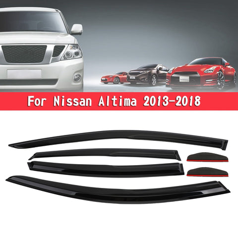 Car Window Sun Rain Guard Visors Kit 6PCS For Nissan Altima 2013-2018 Generic