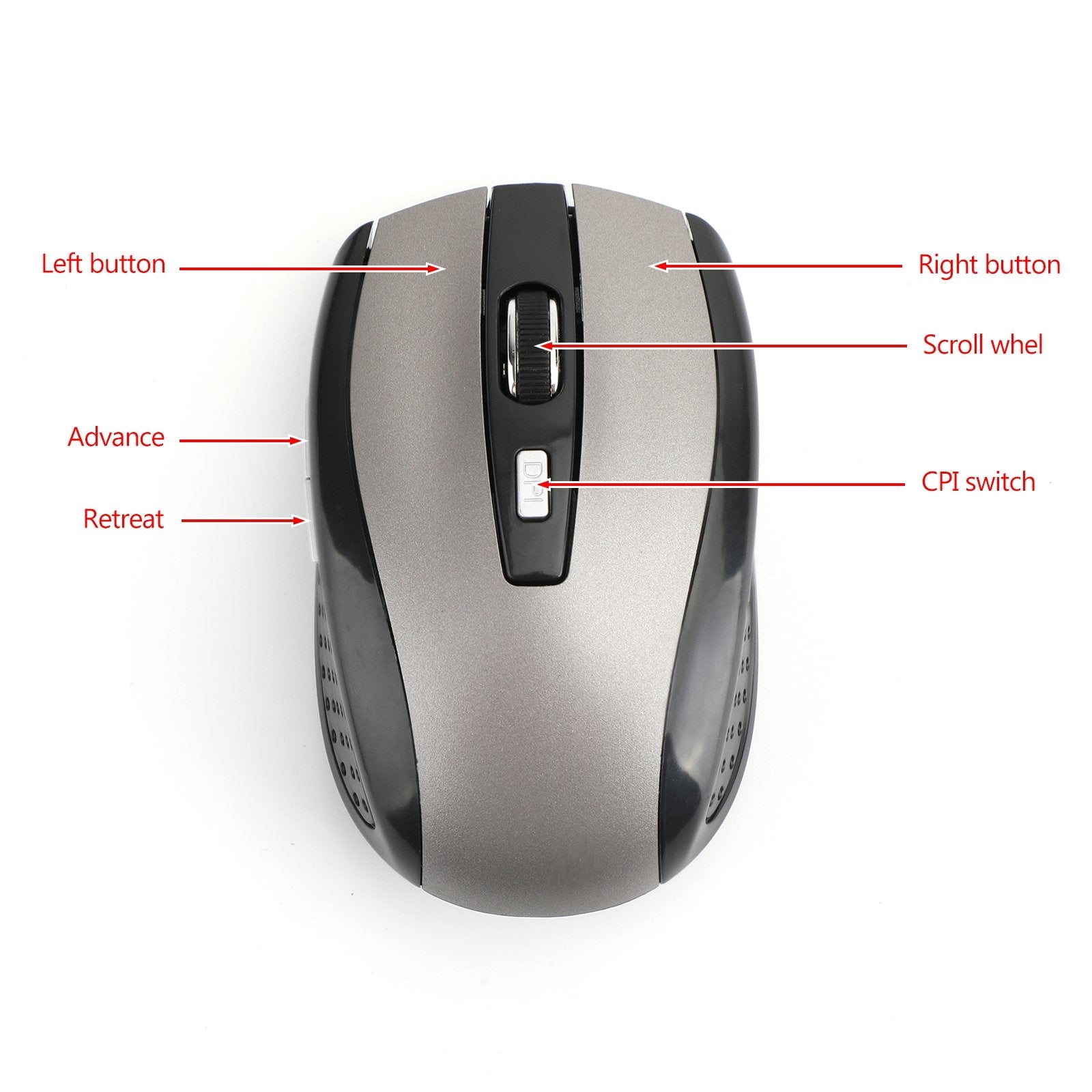 2.4GHz Wireless Cordless Optical DPI Mouse Mice With Pad for PC Laptop