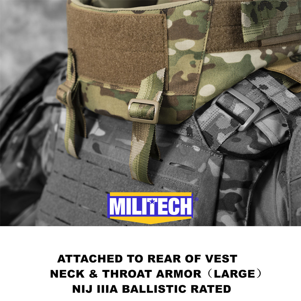 MILITECH?  NIJ IIIA 0108.01 Modular Ballistic Neck and Throat Protector (Large)