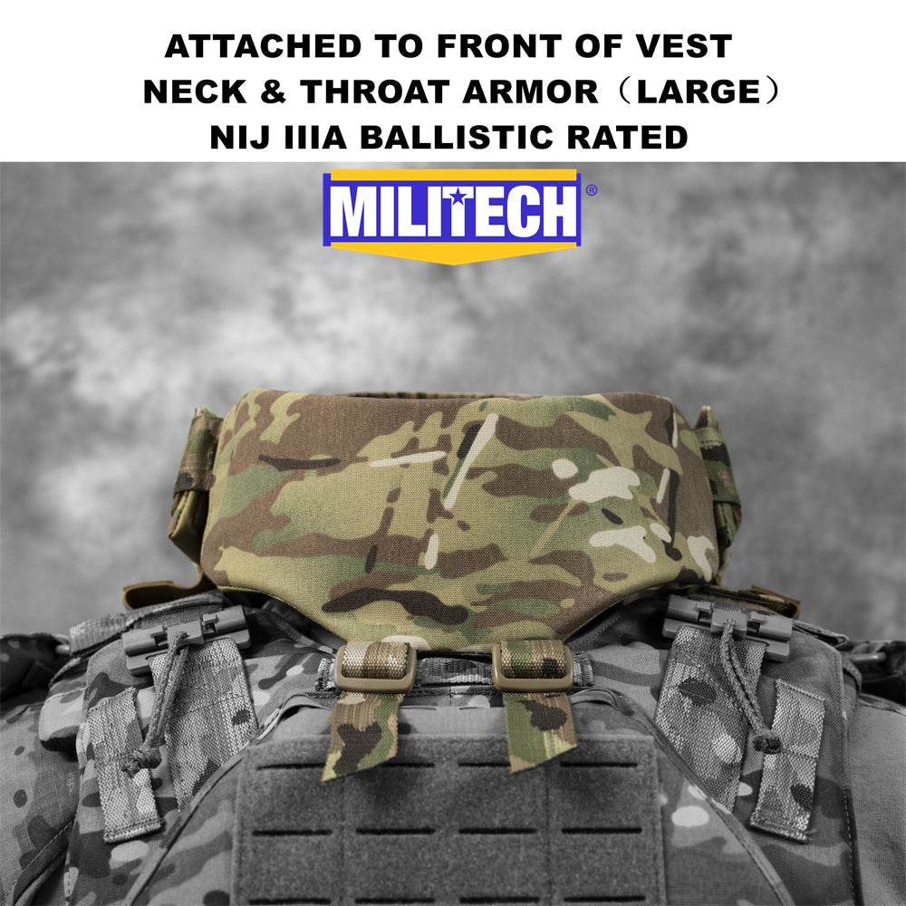 MILITECH?  NIJ IIIA 0108.01 Modular Ballistic Neck and Throat Protector (Large)