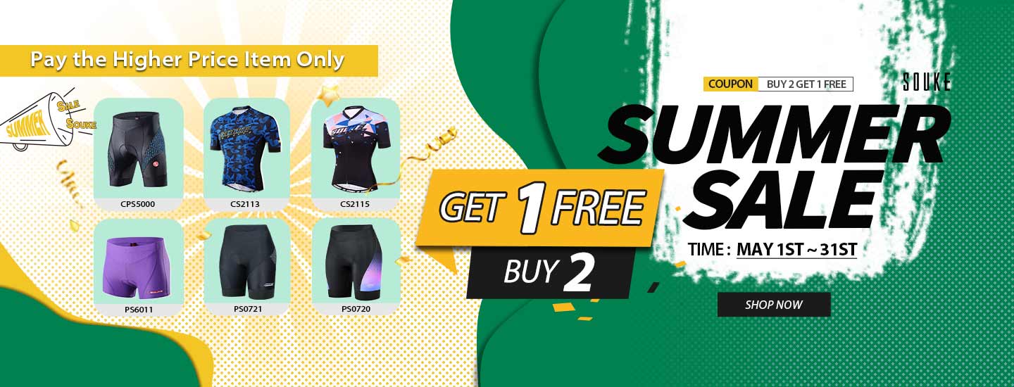 Souke Sports, venta de camisetas en bicicleta, venta de verano de Souke, venta de ciclismo 