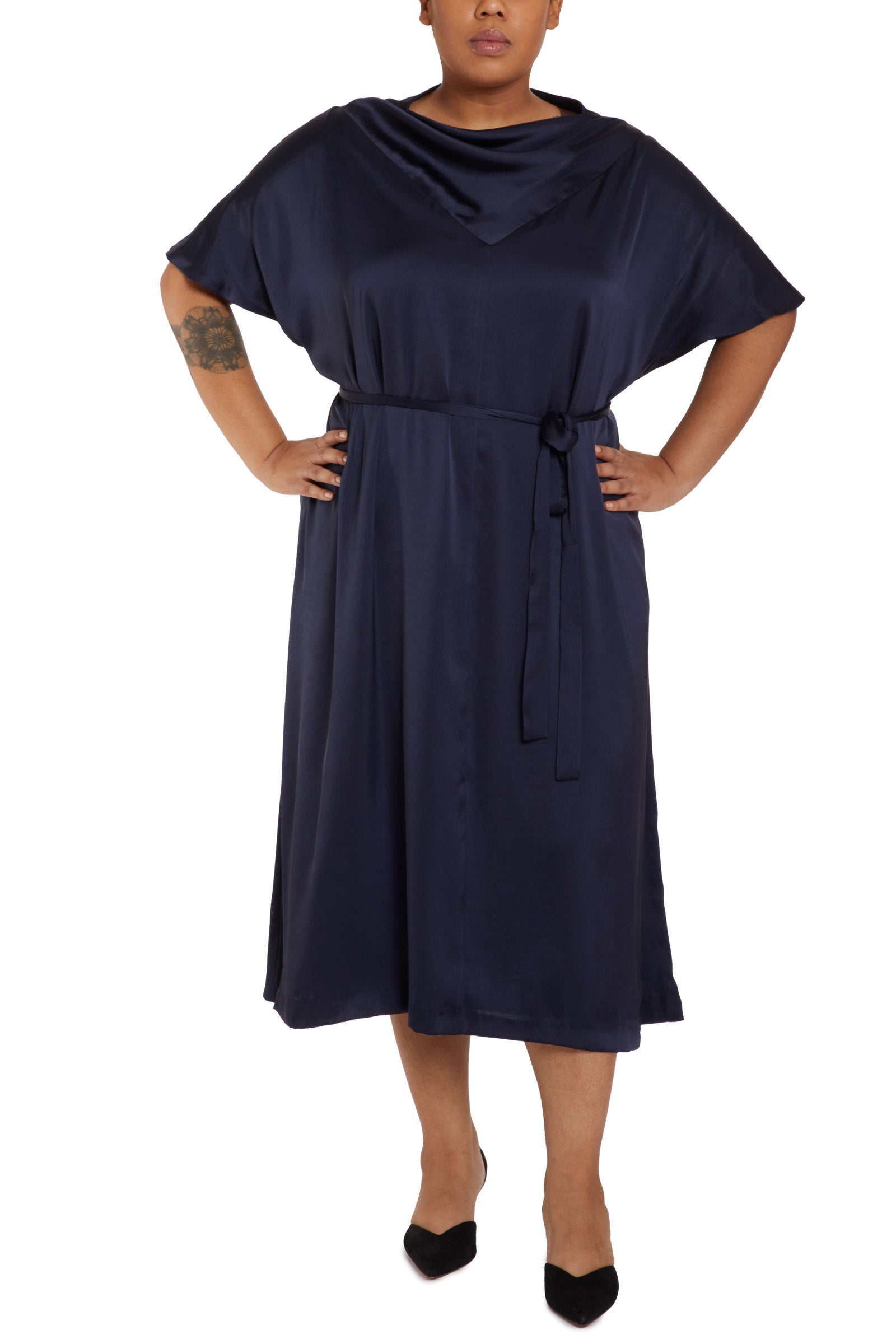 Maura Dress-Navy