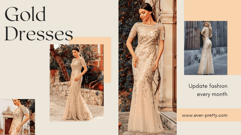 gold dresses for weddings