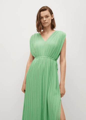 Pleated midi dress