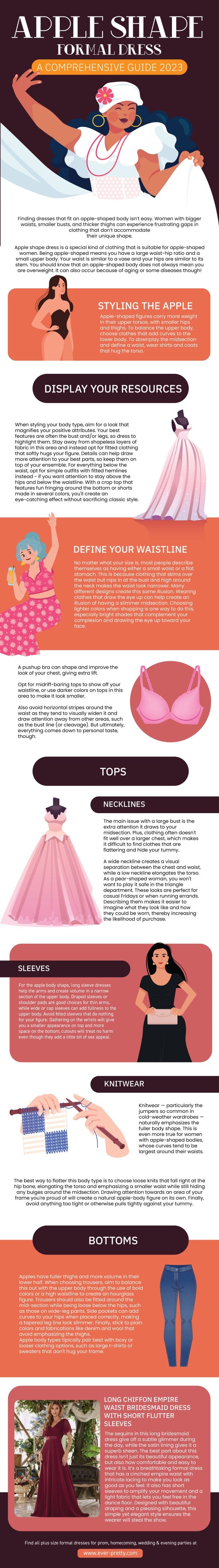 Best cocktail dresses for apple body shapes