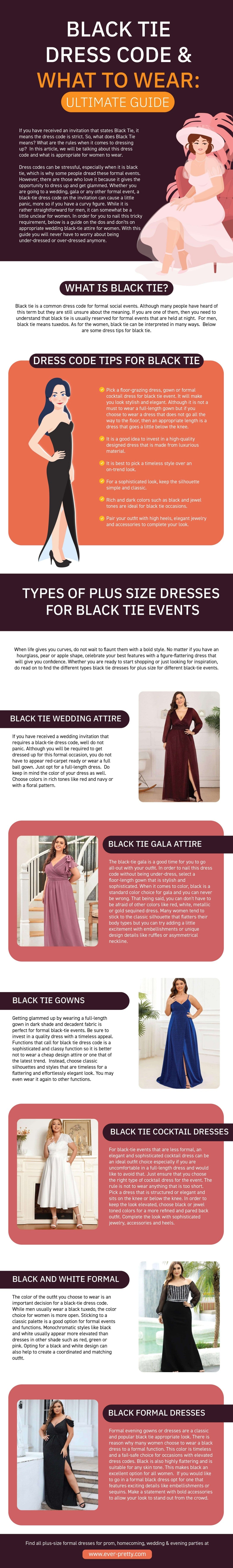Black Tie Dresses Code Infographic