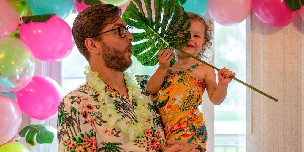 dad daughter matching outfits:Hawaiian Vibes