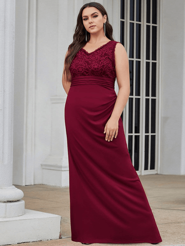 plus size a line formal dresses
