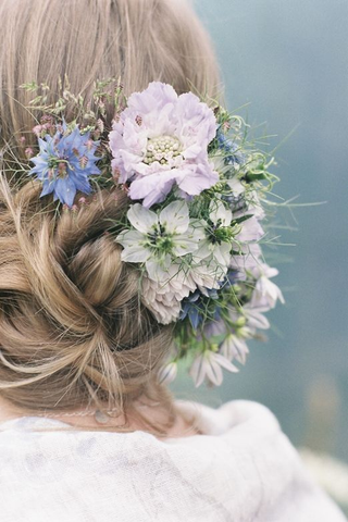 Updo With Flowers