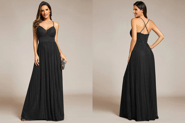 Formal Evening Dress with V-Neck