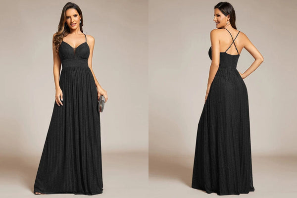 Formal Evening Dress with V-Neck