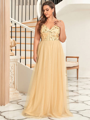 plus size gold dresses for weddings