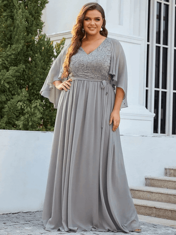 flowy chiffon plus size formal dresses