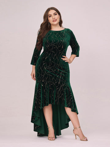 Plus Size Velvet Formal Dresses